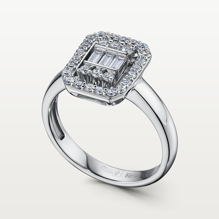 Кольцо с бриллиантами — с драгоценными вставками, из золота Золото 585 пробы — Арт. 00004348