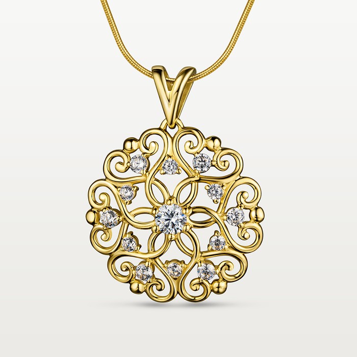 Подвеска — с недрагоценными вставками, из золота 585 пробы — Арт. 00001475