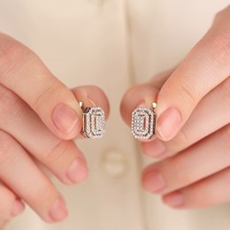Серьги с бриллиантами